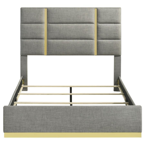 Ines - Fabric Upholstered Panel Bed