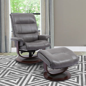 Knight - Manual Reclining Swivel Chair and Ottoman