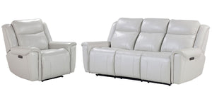 Atlantis - Reclining Sofa Set White 2 Pc. Sofa, Recliner
