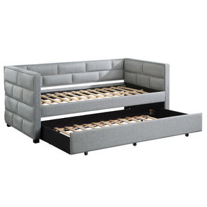 Ebbo - Twin Daybed With Trundle - Gray Fabric