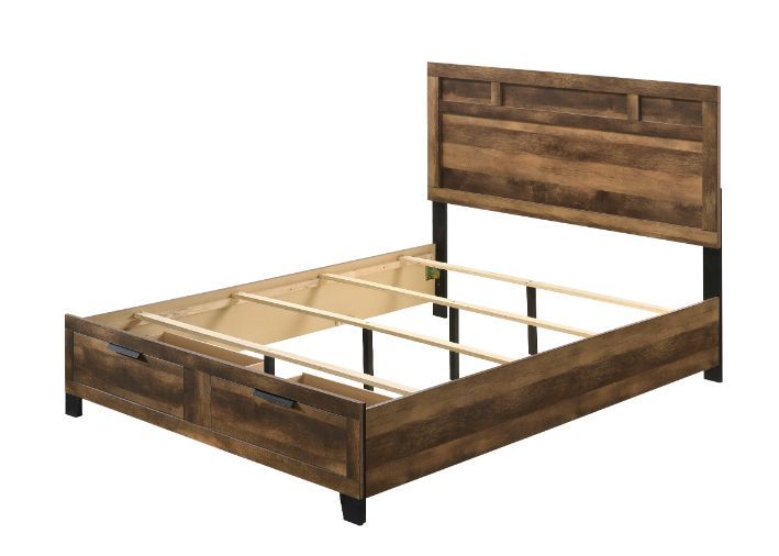 Morales - Storage Bed Rustic Oak Queen