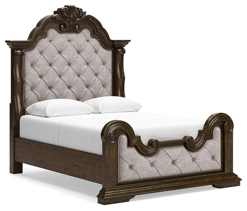Maylee - Upholstered Bed Dark Brown