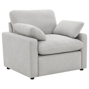 Collins - Upholstered Power Recliner Chair Gray