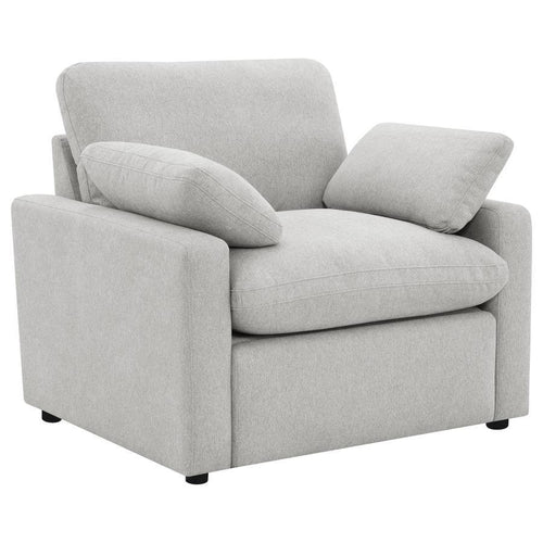 Collins - Upholstered Power Recliner Chair Gray