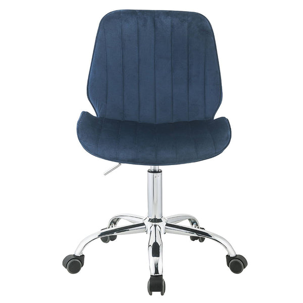 Muata - Office Chair - Twilight Blue Velvet & Chrome