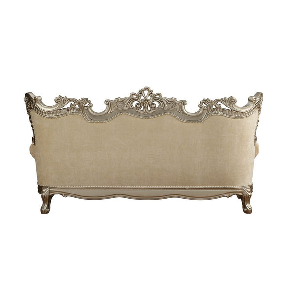 Ranita - Sofa With 7 Pillows - Fabric & Champagne