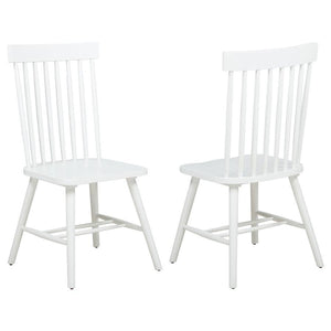 Andrews - Windsor Spindle Back Dining Side Chair (Set of 2) White