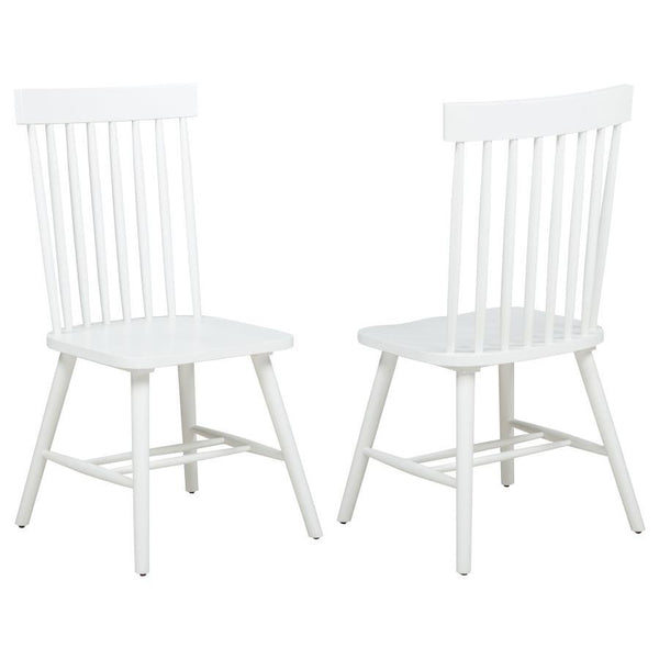 Andrews - Windsor Spindle Back Dining Side Chair (Set of 2) White
