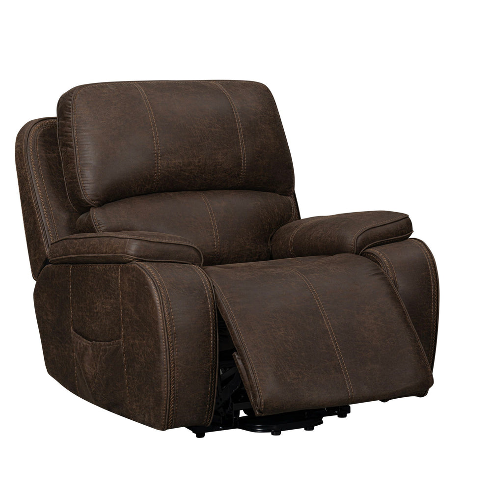 Brookings - Power Lift Recliner With Heat & Massage - Brown