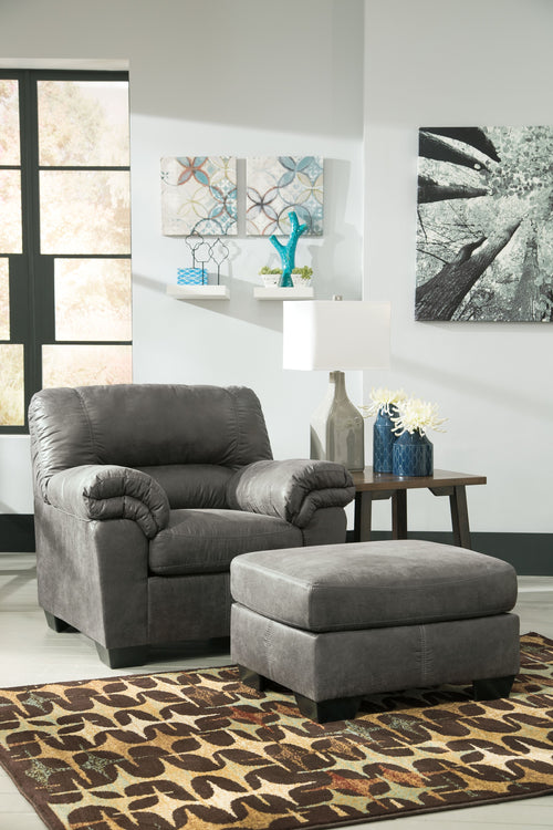 Bladen - Chair, Ottoman Dark Gray