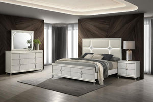 Olivia - Panel Bedroom Set White Queen