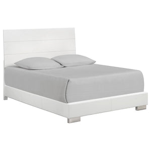 Felicity - Wood Panel Bed White California King