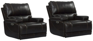 Whitman - Powered By Freemotion Cordless Power Recliner (Set of 2) Dark Brown