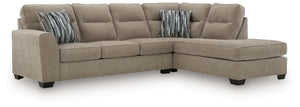 Olten - Sectional Light Brown 2 Pc. Right Arm Facing Corner Chaise Sectional