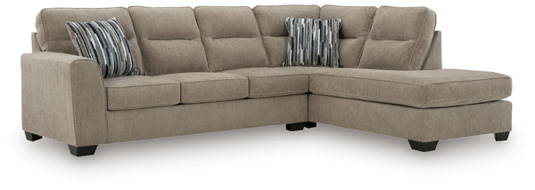 Olten - Sectional Light Brown 2 Pc. Right Arm Facing Corner Chaise Sectional