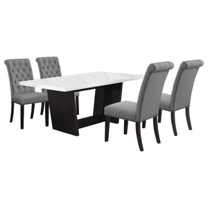 Sherry - Rectangular Marble Top Dining Table Set