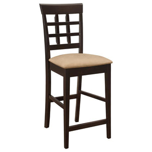 Gabriel - Lattice Back Counter Chair (Set of 2) - Cappuccino