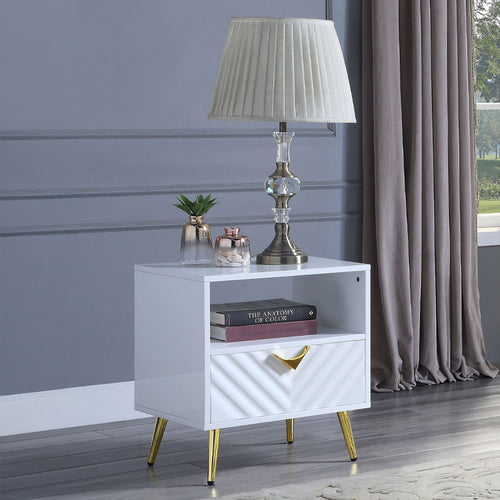 Gaines - End Table White