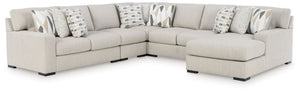 LaureLGrove - Sectional Pearl Silver 5 Pc. Right Arm Facing Corner Chaise Sectional