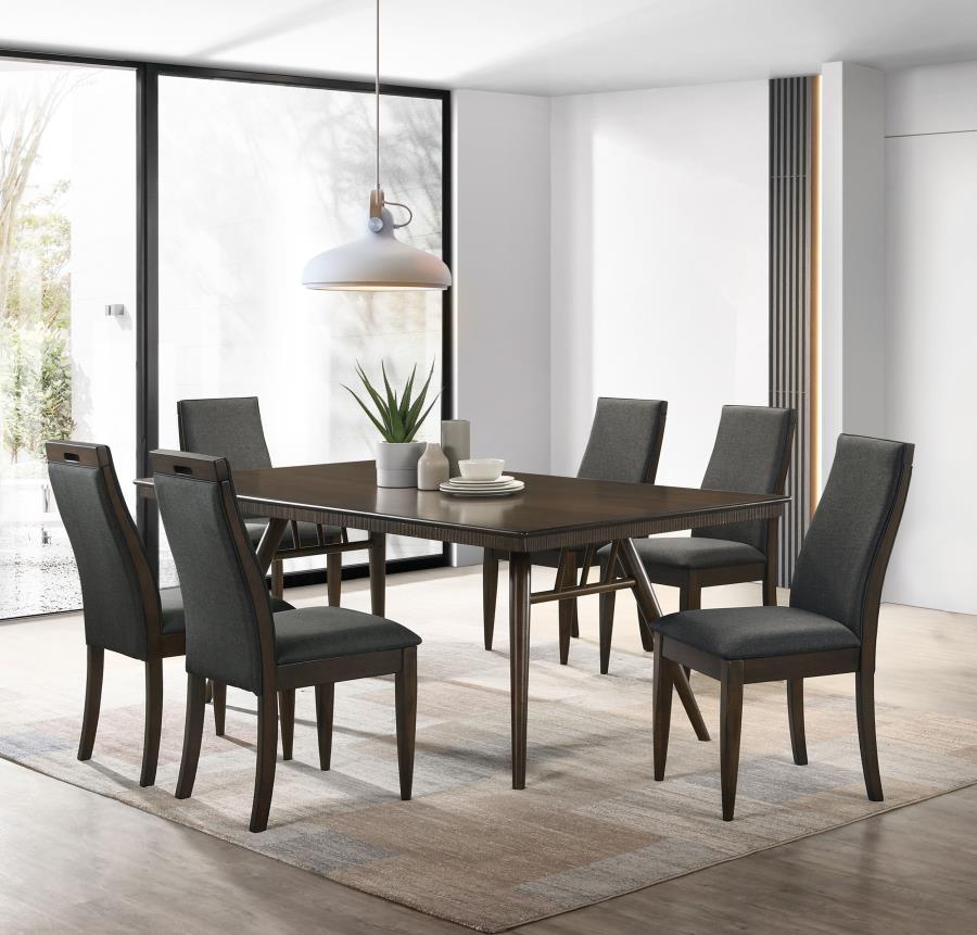 Wes - Rectangular Dining Table Set Dark Gray 5 Pc. Table, 4 Chairs