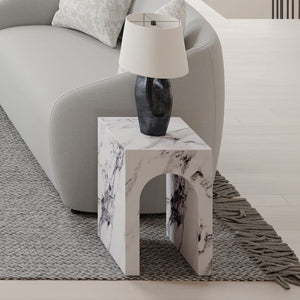 Fritzy - End Table White 12"W x 12"D x 18"H