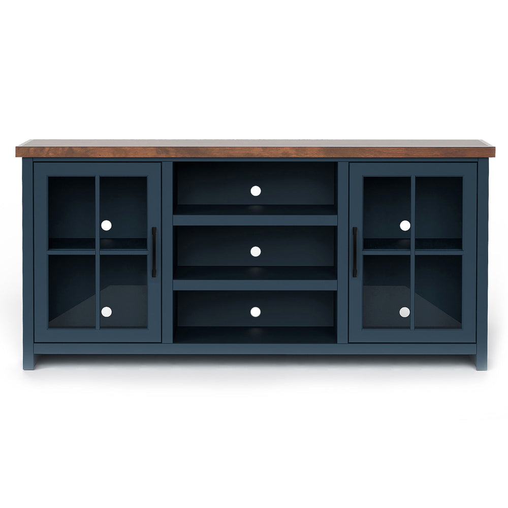 Nantucket - 67" TV Stand - Blue Denim / Whiskey