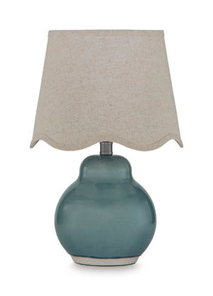 Byronburg - Ceramic Table Lamp - Blue / Beige