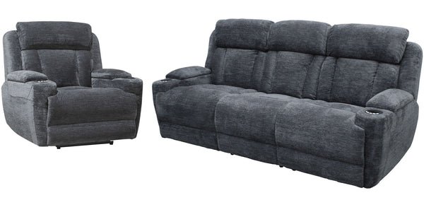 Dalton - Power Reclining Sofa Set Dark Gray 2 Pc. Sofa, Recliner