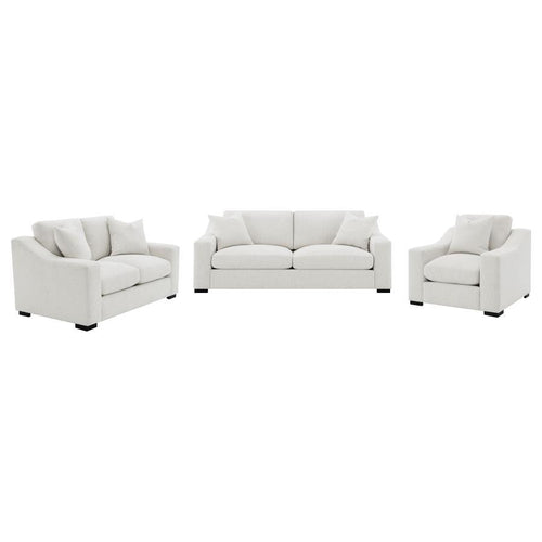 Ashlyn - Upholstered Track Arm Sofa Set Beige 3 Pc. Sofa, Loveseat, Chair