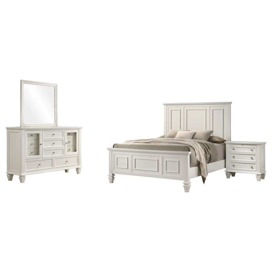 Sandy Beach - Panel Bed Bedroom Set White