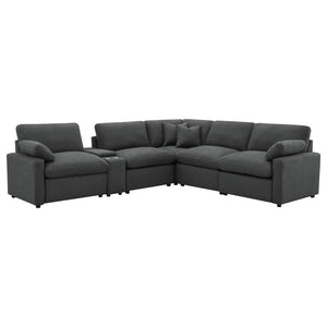 Collins - 6-Piece Modular Power Reclining Sectional Dark Gray