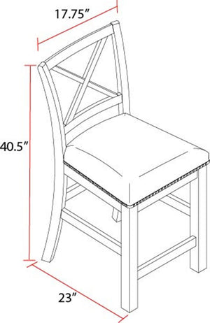 Lodge Dining - Upholstered Counter Chair (Set of 2) - Siltstone