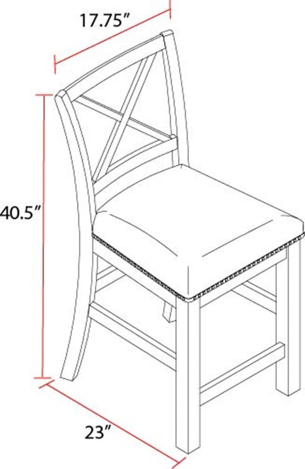 Lodge Dining - Upholstered Counter Chair (Set of 2) - Siltstone