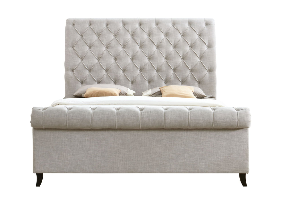 Kate - Platform Bed Pearl Silver