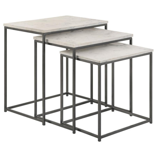 Medora - Marble Top Nesting Table Set