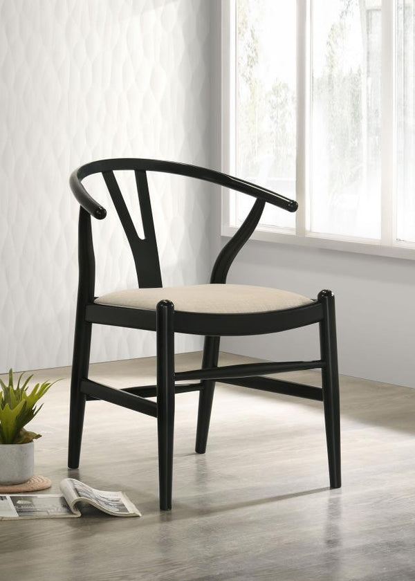 Crestmont - Wood Wishbone Dining Side Chair (Set of 2) - Black