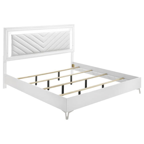 Cassia - LED Panel Bed White