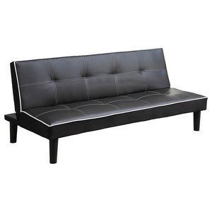 Katrina - Upholstered Tufted Convertible Sofa Bed - Black