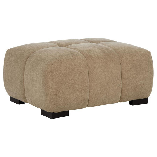 Octavia - Upholstered Rectangular Ottoman Light Brown