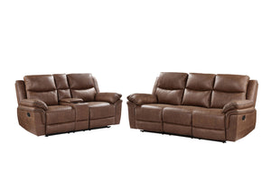 Ryland - Reclining Sofa Set Light Brown 2 Pc. Reclining Sofa, Loveseat