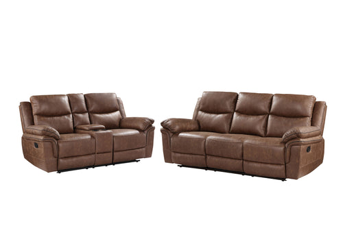 Ryland - Reclining Sofa Set Light Brown 2 Pc. Reclining Sofa, Loveseat