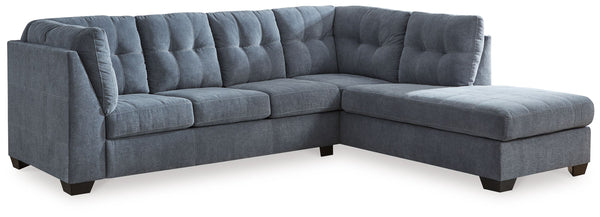 Marleton - Sectional Blue 2 Pc. Right Arm Facing Corner Chaise Sectional
