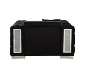 Trislar - Chair With Pillow (Same Lv01399) - Black Velvet