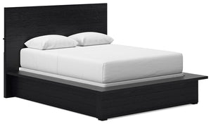 Londer - Queen Panel Bed - Black