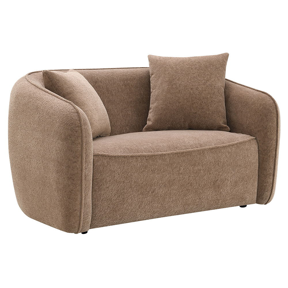 Keith - Loveseat With 2 Pillows Brown