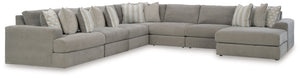 Avaliyah - Sectional Dark Gray 7 Pc. Right Arm Facing Chaise Sectional