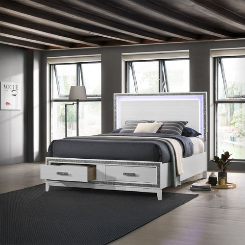 Haiden - Storage Bed White King