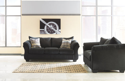 Darcy - Living Room Set Black 2 Pc. Sofa, Loveseat