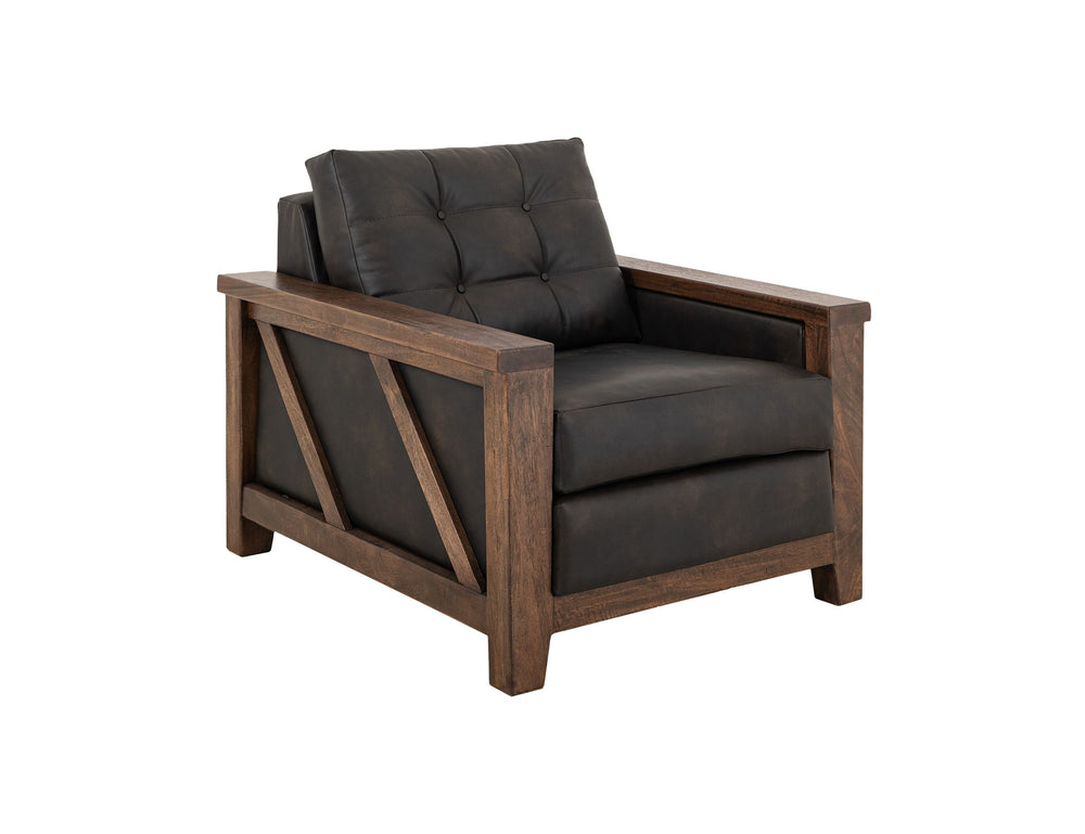 Walnut - Armchair Dark Brown