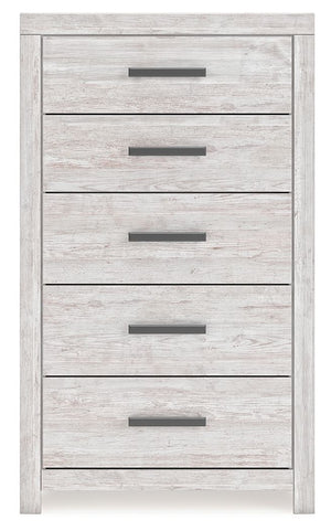 Cayboni - Whitewash - Five Drawer Chest